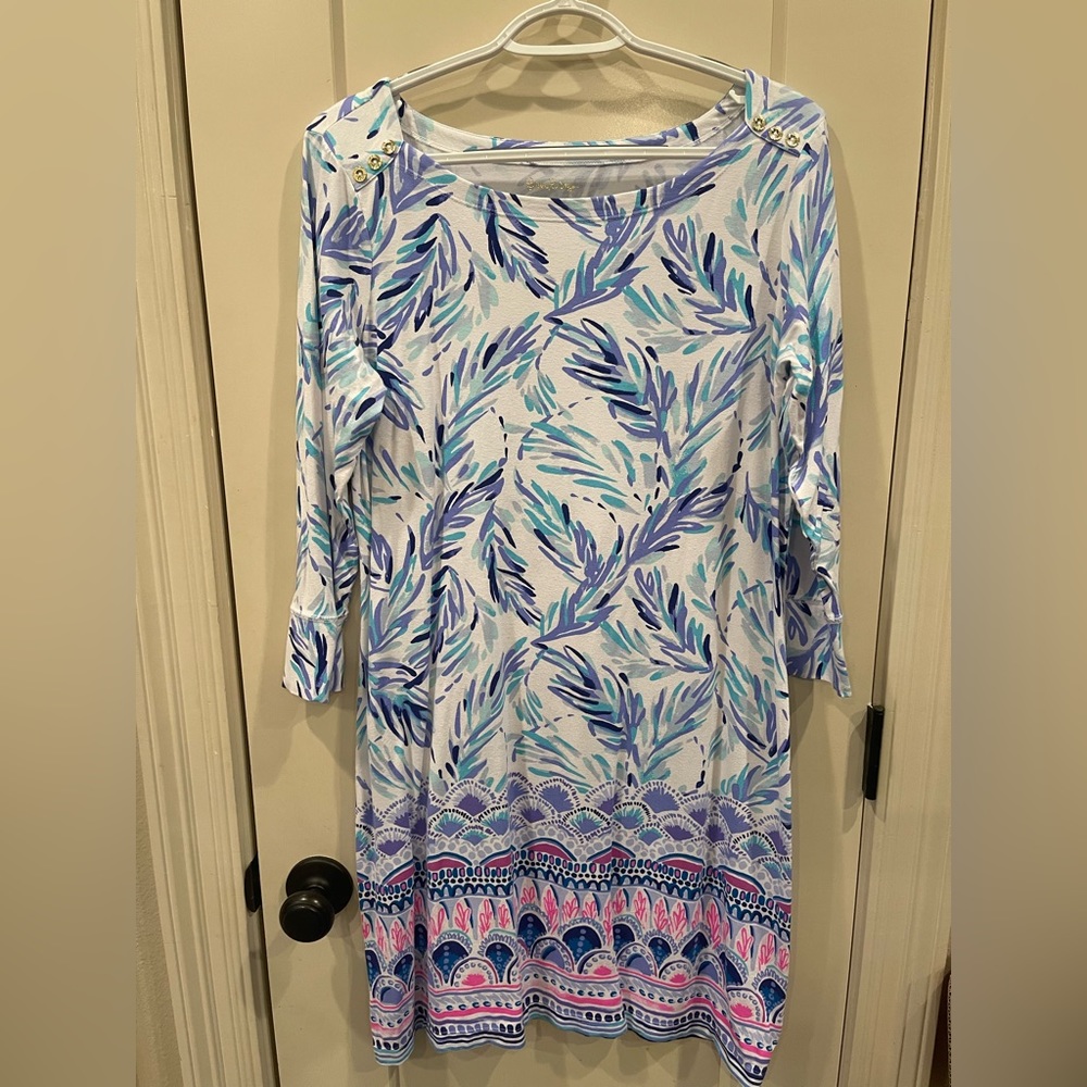VGUC Lilly Pulitzer Sophie Dress White Flock Together Large
